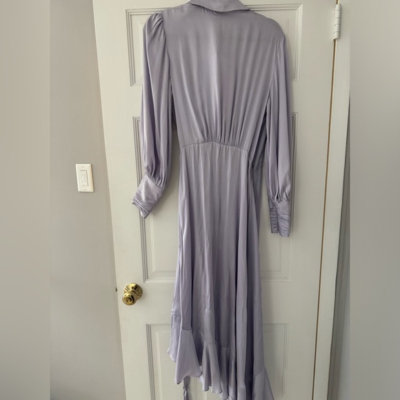 NWT medium / AUS 2 Zimmerman Silk Purple Wrap Dress Midi - Picture 6 of 15